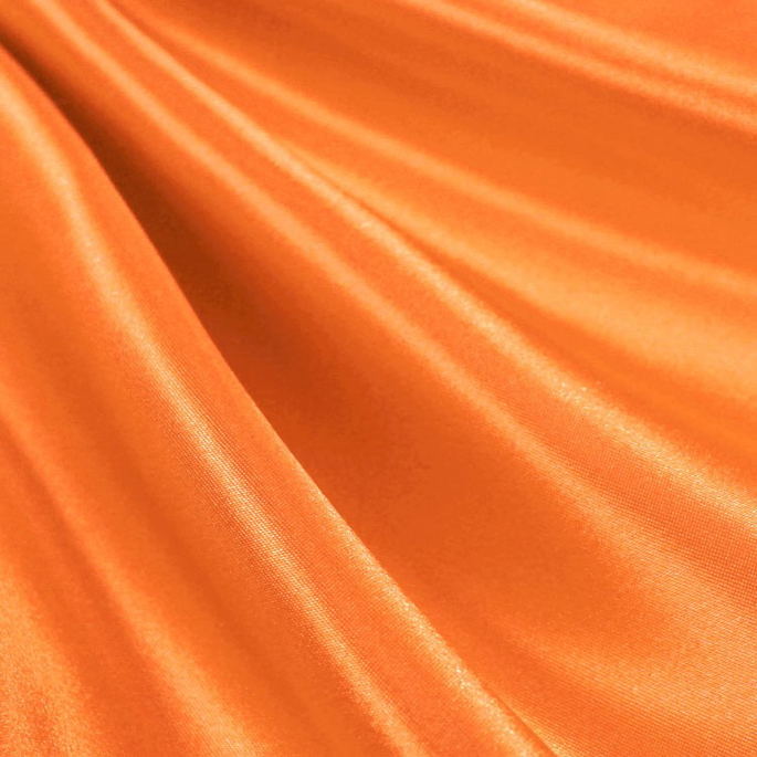 Orange Premium Bridal Satin Fabric image 1 of 1