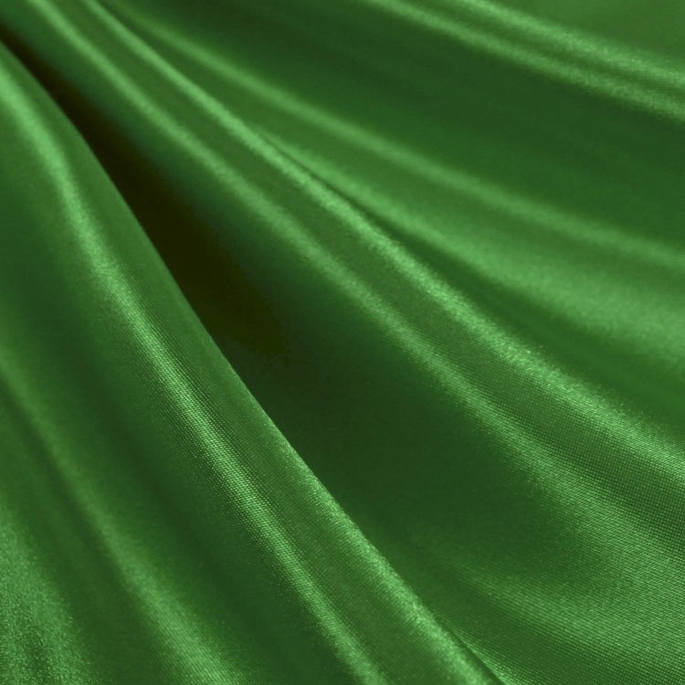 Kelly Green Premium Bridal Satin Fabric image 1 of 1