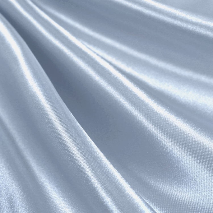 Baby Blue Premium Bridal Satin Fabric image 1 of 1