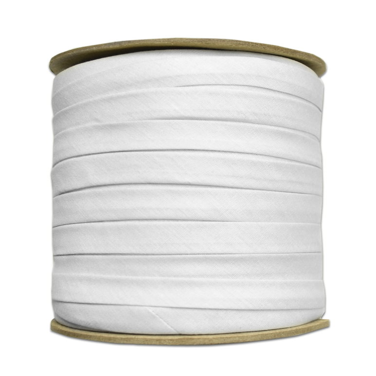 1/2" White Extra Wide Double Fold Bias Tape - 150 Yards