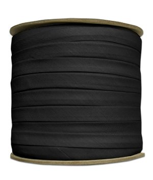 1/2 inch Black Extra Wide Double Fold Bias Tape - 100 Yards