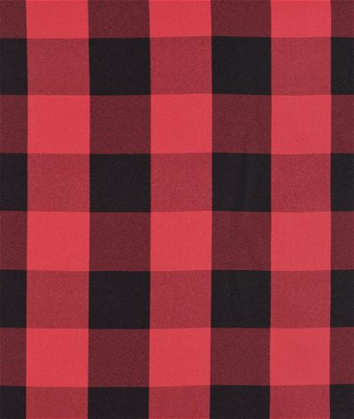 Black/Red Buffalo Check Fabric
