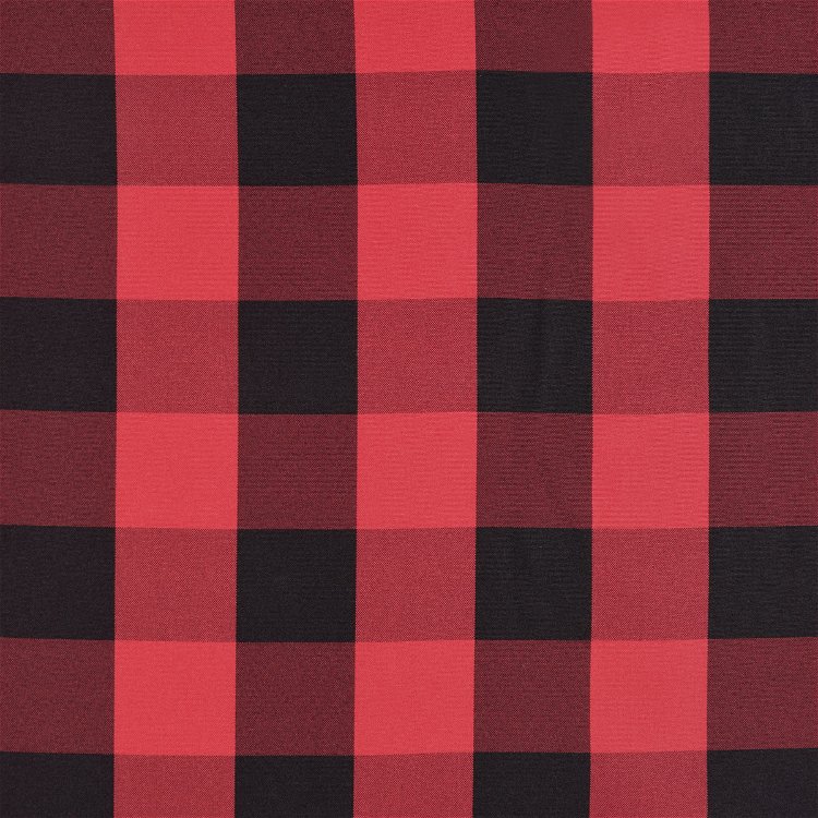 Black/Red Buffalo Check Fabric