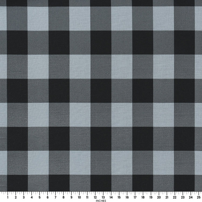 Premier Prints Buffalo Check Ash Black Fabric image 2 of 2