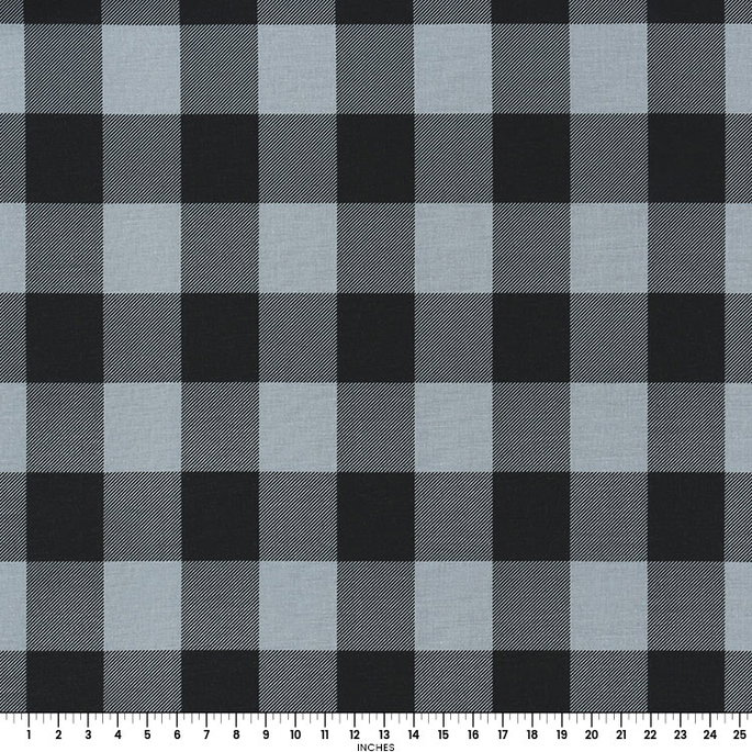 Premier Prints Buffalo Check Ash Black Fabric image 2 of 2