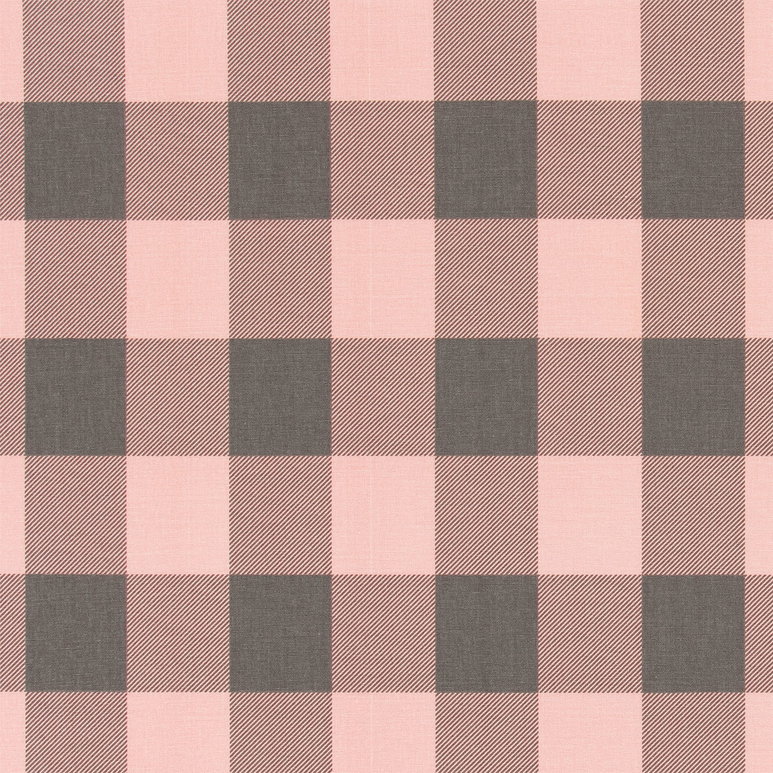 Premier Prints Buffalo Check Blush Grey Canvas Fabric