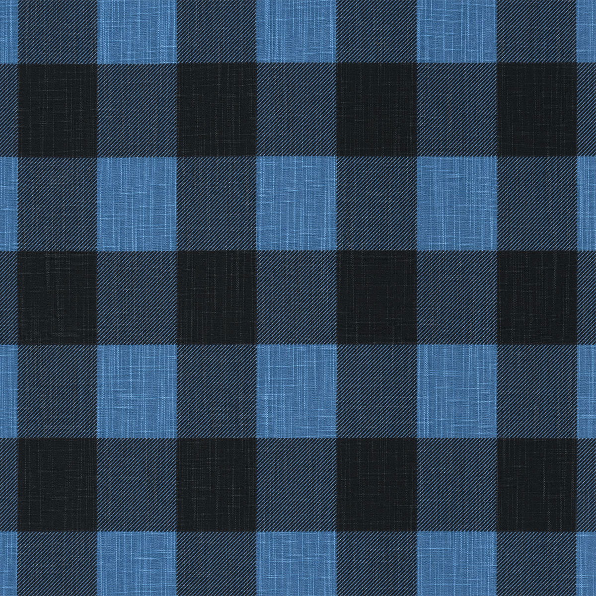 Premier Prints Buffalo Check Chill Black Slub Canvas Fabric ...