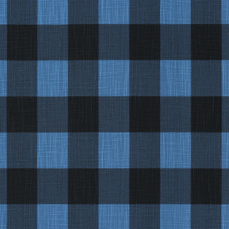 Premier Prints Buffalo Check Chill Black Slub Canvas Fabric