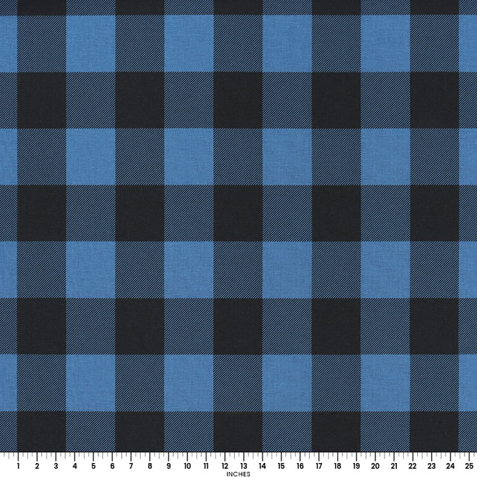 Premier Prints Buffalo Check Chill Black Fabric image 2 of 2
