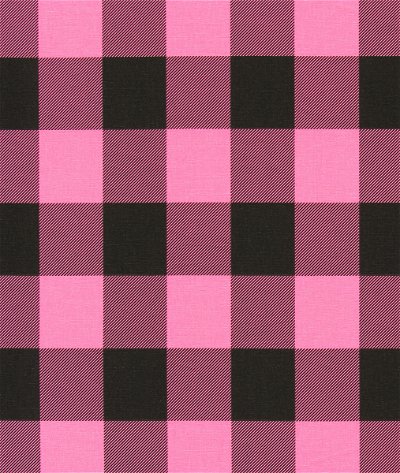 Premier Prints Buffalo Check Polish Pink Black Canvas Fabric