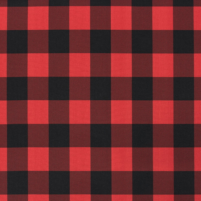 Premier Prints Buffalo Check Red Black Fabric image 1 of 2