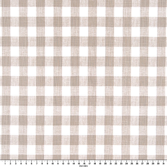 Premier Prints Buffalo Plaid Ecru Slub Canvas Fabric image 2 of 2