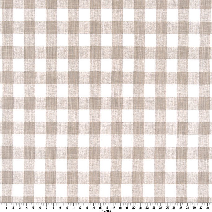 Premier Prints Buffalo Plaid Ecru Slub Canvas Fabric image 2 of 2