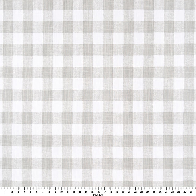 Premier Prints Buffalo Plaid French Grey Slub Canvas Fabric image 2 of 2