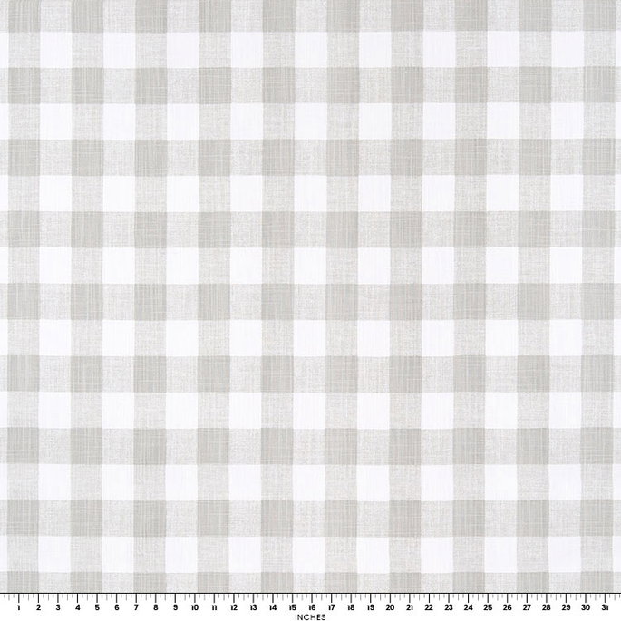 Premier Prints Buffalo Plaid French Grey Slub Canvas Fabric image 2 of 2