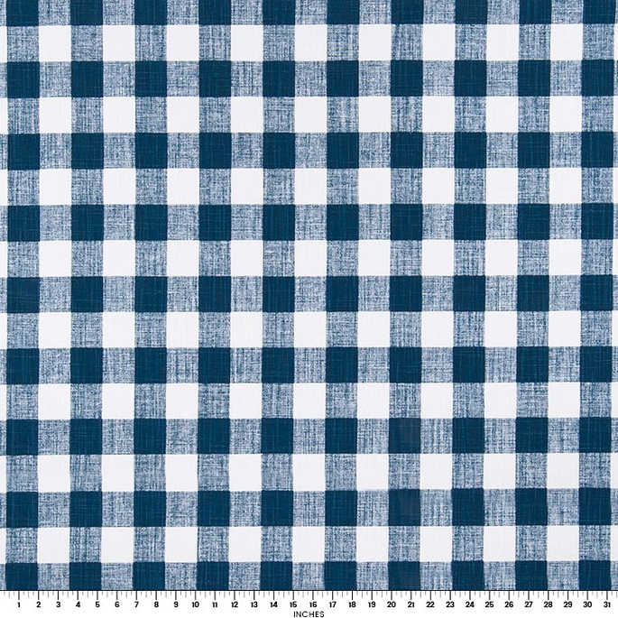 Premier Prints Buffalo Plaid Italian Denim Slub Canvas Fabric image 2 of 2