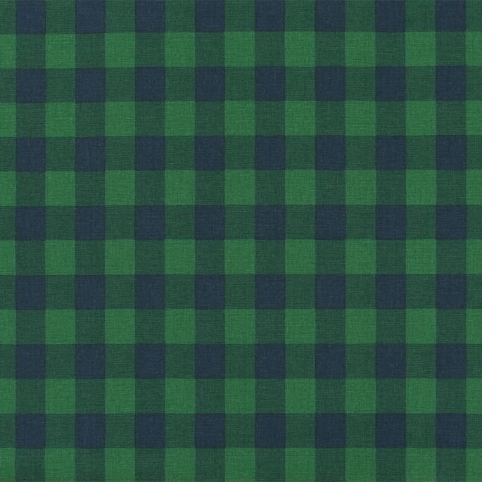 Premier Prints Buffalo Plaid Mountain Green/Deep Navy Canvas Fabric image 1 of 1