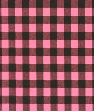 Premier Prints Buffalo Plaid Polish Pink Black Canvas Fabric