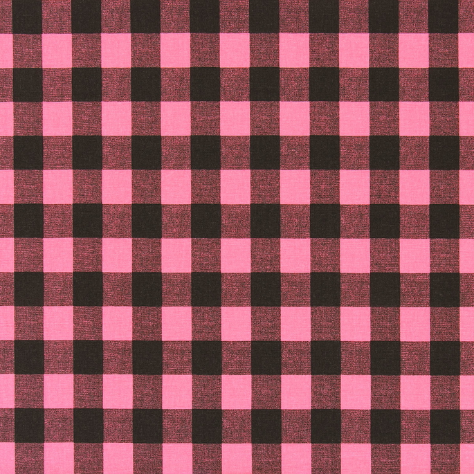 Premier Prints Buffalo Plaid Polish Pink Black Canvas Fabric image 1 of 1