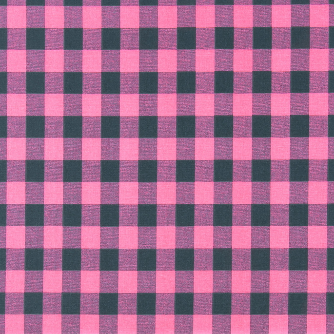 Premier Prints Buffalo Plaid Polish Pink Deep Navy Canvas Fabric image 1 of 1
