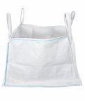 40" x 40" x 24" Concrete Washout Bag with PE Liner (130 Gallon) - Open Top