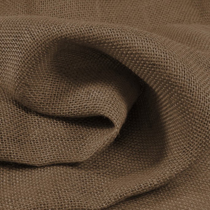 Dark Brown Burlap Fabric image 2 of 2