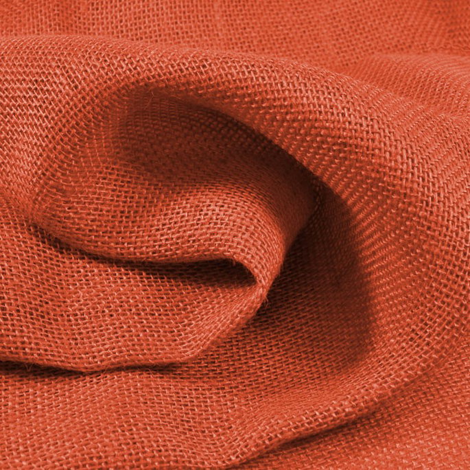 Burnt Sienna Burlap Fabric image 2 of 2
