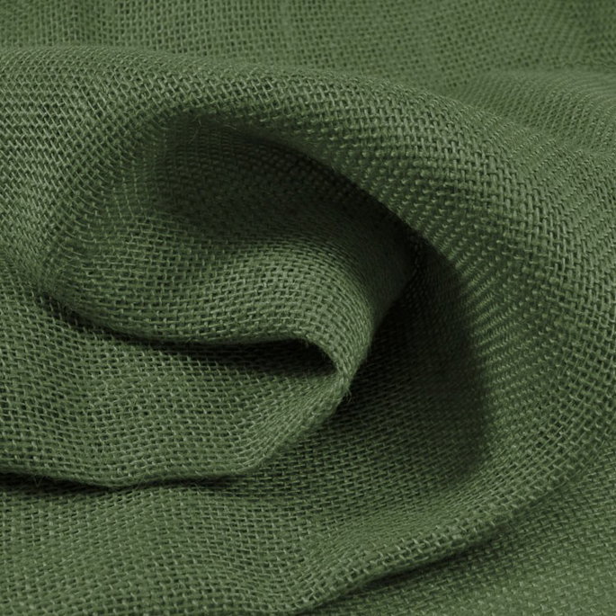 Hunter Green Burlap Fabric image 2 of 2