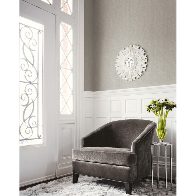 Seabrook Designs Woven Raffia Mindful Gray Wallpaper image 2 of 2