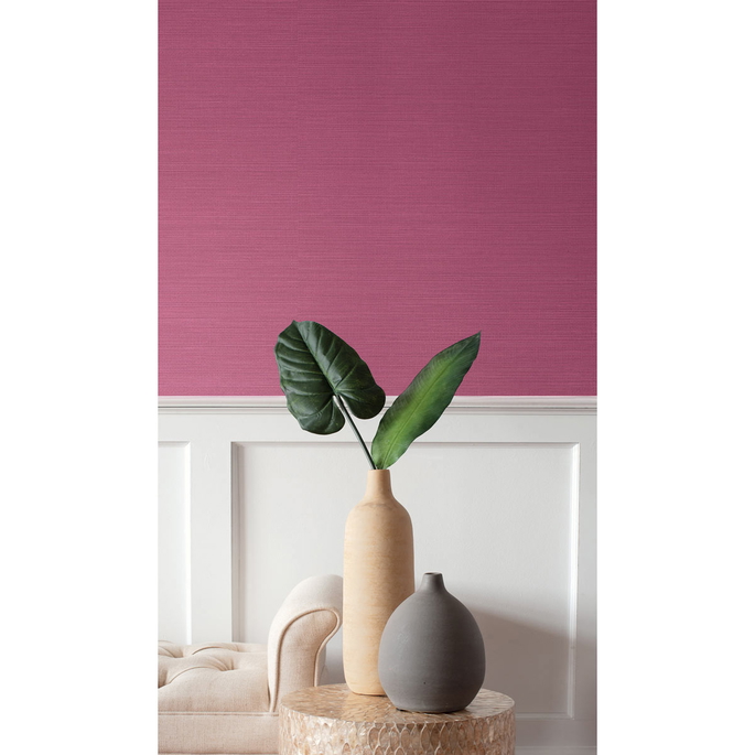 Seabrook Designs Coastal Hemp Magenta Wallpaper image 2 of 2