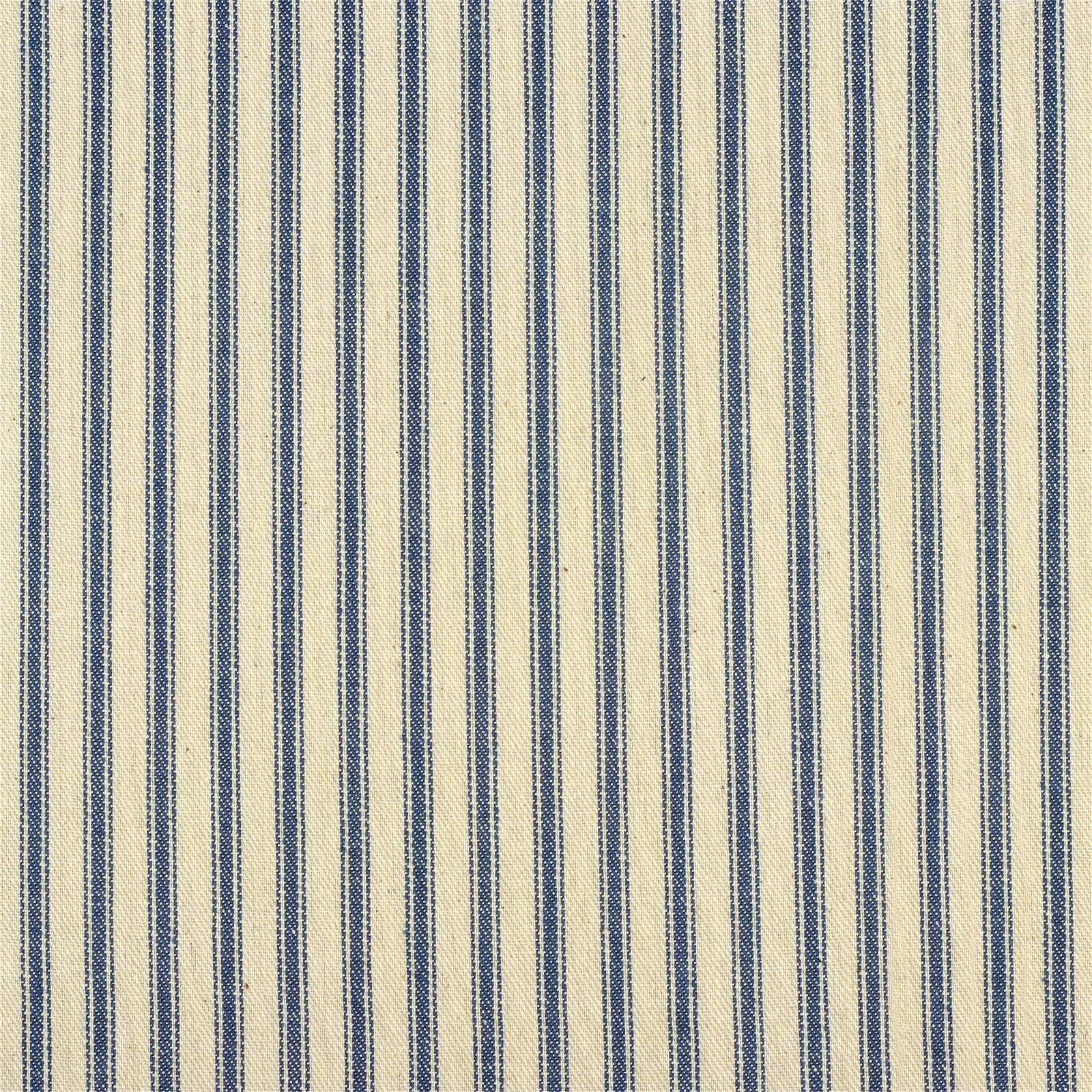 Covington Denim Blue Woven Ticking Fabric