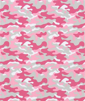 Premier Prints Camouflage Prism Pink Canvas Fabric