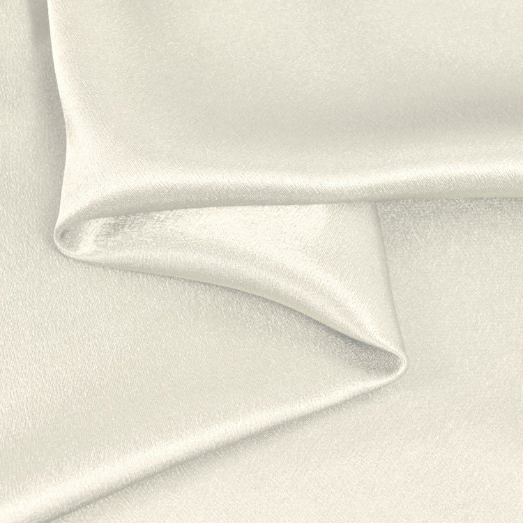 Ivory Crepe Back Satin Fabric