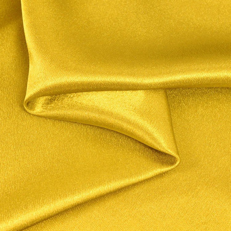 Yellow Crepe Back Satin Fabric
