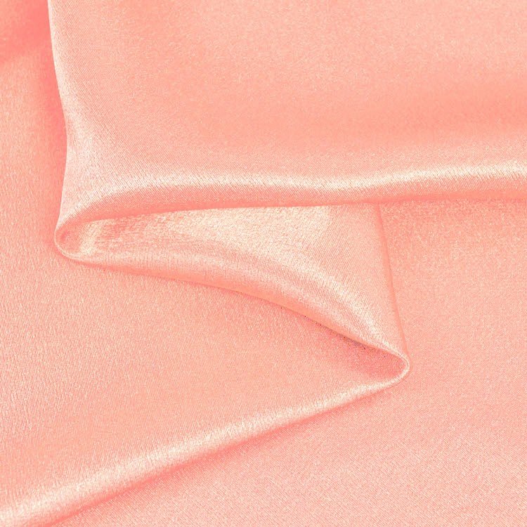 Peach Crepe Back Satin Fabric