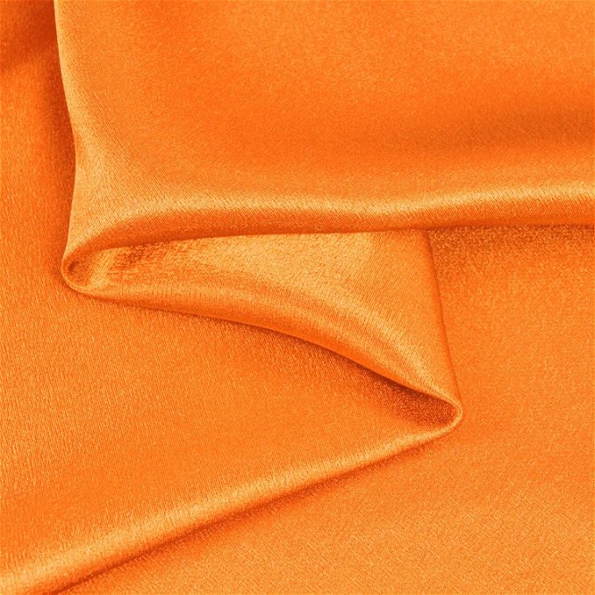 Orange Crepe Back Satin Fabric