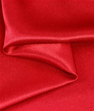 红色绉背缎织物
