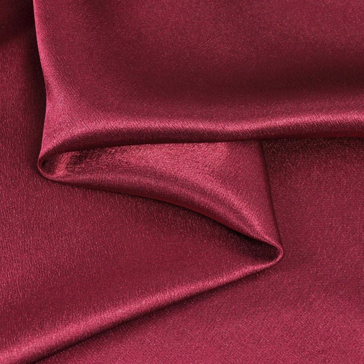 NY Designer Fabrics Ribbon Red Silk Crepe Back Satin Fabric, Red
