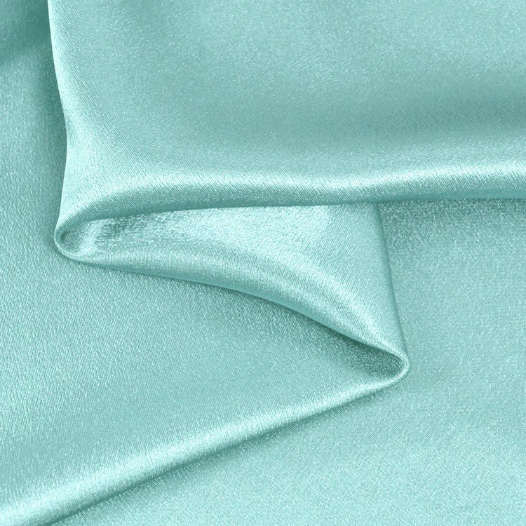 Aqua Crepe Back Satin Fabric