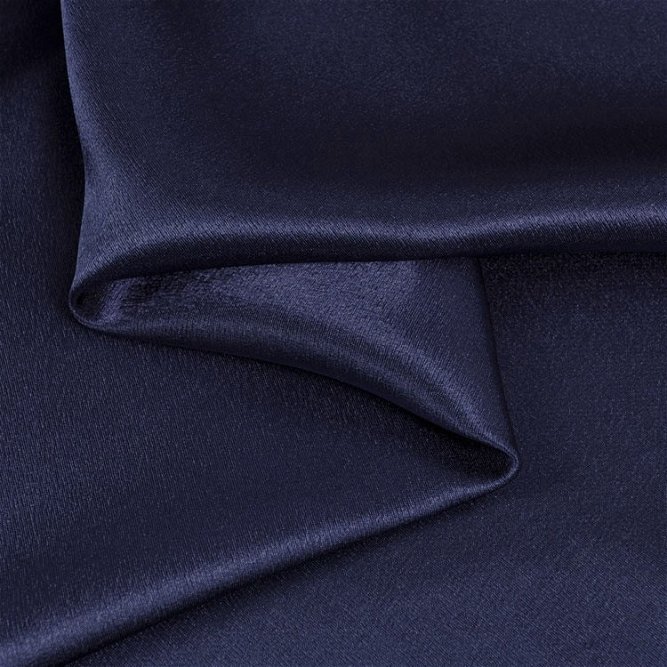 Navy Blue Crepe Back Satin Fabric