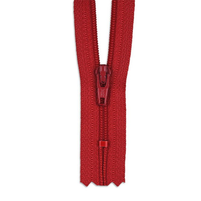 YKK 5&quot; Hot Red #3 Closed End Zipper