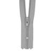 YKK 7" Chrome Gray #3 Closed End Zipper