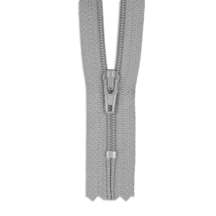 YKK 7" Chrome Gray #3 Closed End Zipper