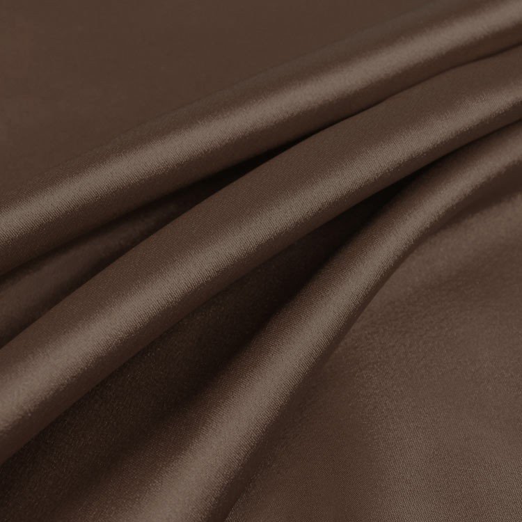 Dark Brown Charmeuse Fabric