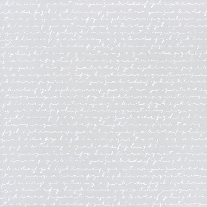 Premier Prints Chalk Script French Grey Canvas Fabric