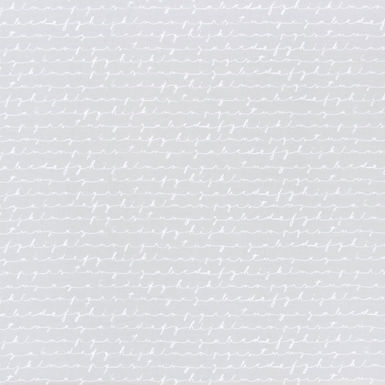 Premier Prints Chalk Script French Grey Canvas Fabric