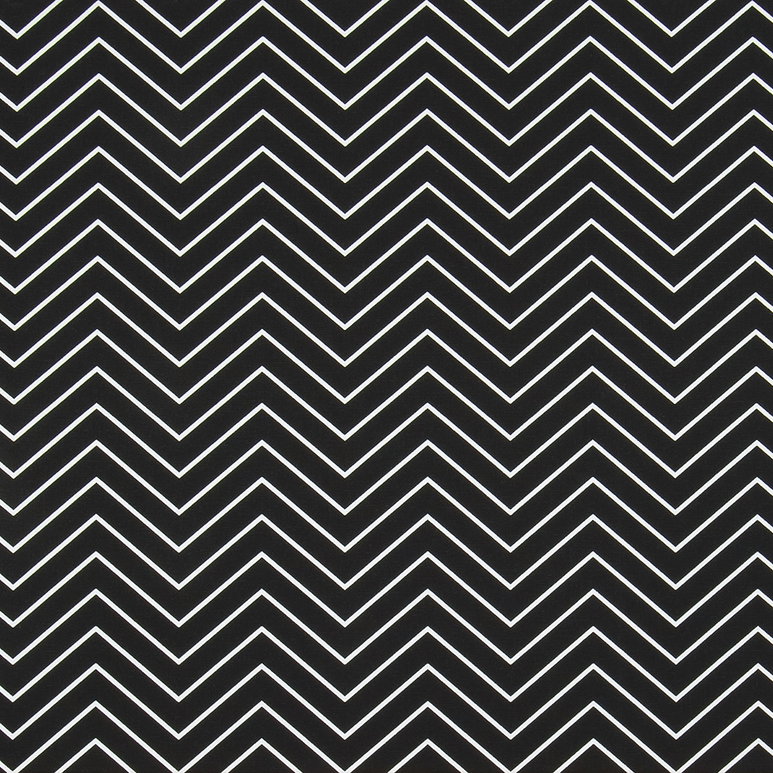Premier Prints Chevron Black Canvas Fabric