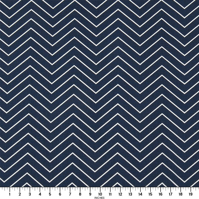 Premier Prints Chevron Vintage Indigo Fabric image 2 of 2