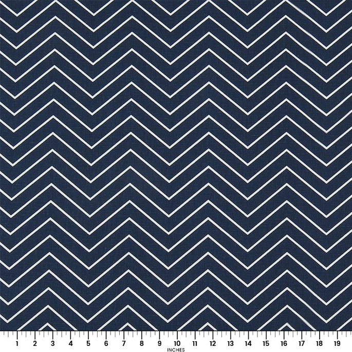 Premier Prints Chevron Vintage Indigo Fabric image 2 of 2