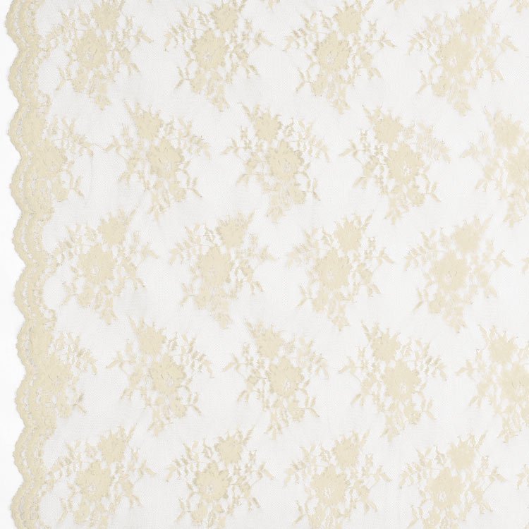 Champagne Chantilly Stretch Lace Fabric